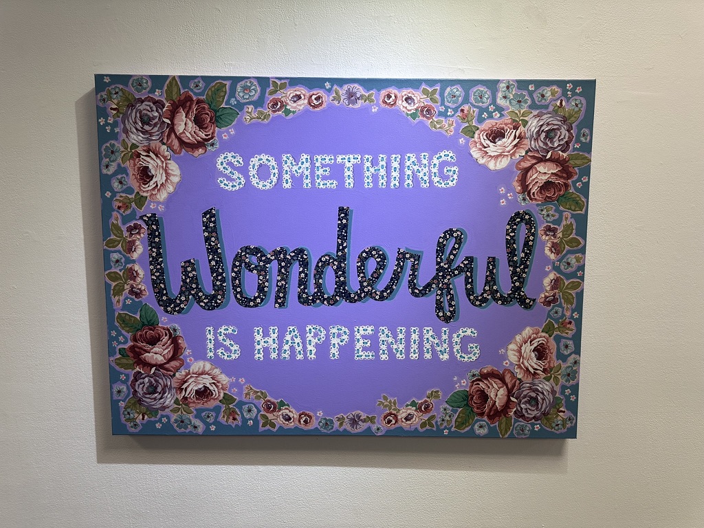 Something Wonderful on gallery wall