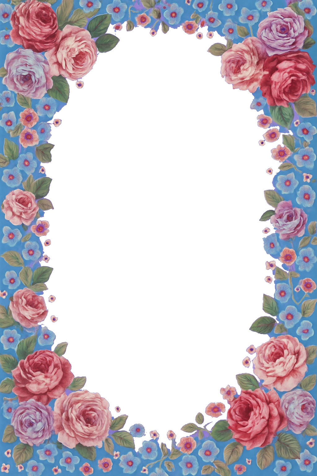 Decorative floral frame surrounding the page